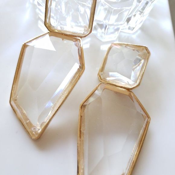 New! Zara Jeweled Glass Earrings - Picture 8 of 10
